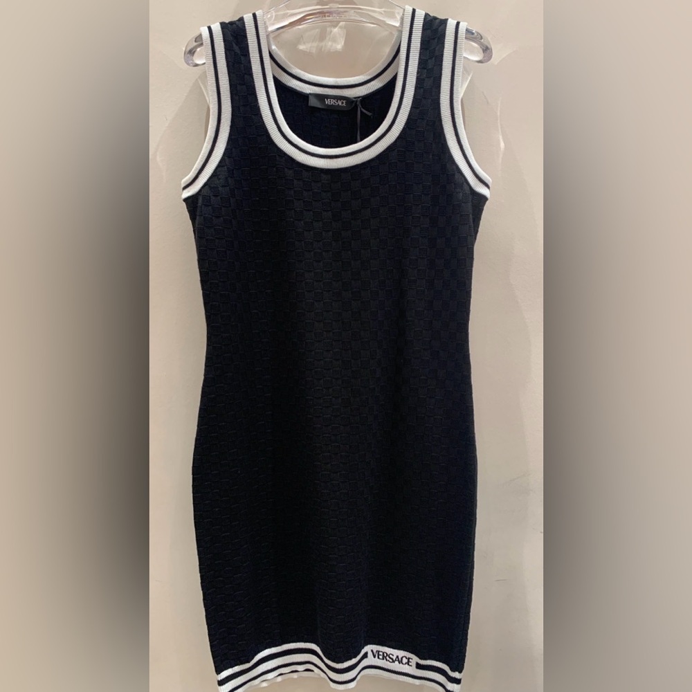 Versace Black and White knit dress